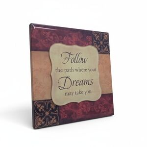 Red and Cream Inspirational Art & Decals Wall Decor